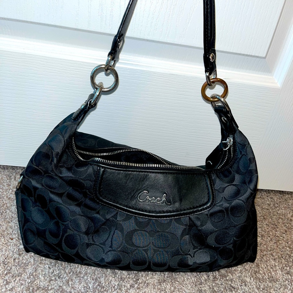 Coach black satchel bag